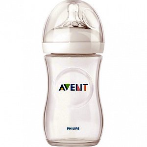 Avent Scf693/17, Natural Plastic Feeding Bottle, Slow Flow Nipple 260ml