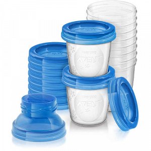 Avent Cups Via, Milk Storage & Transport Cups Scf 618/10