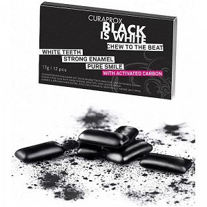 Curaprox Black Is White Chew To The Beat, 12Pcs