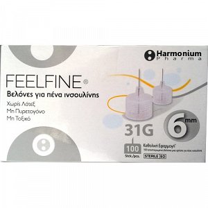 Harmonium-pharma, Needles FeelFine 31G X 6mm, 100pcs