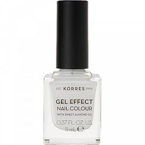 Korres Gel Effect Nail Color Nail Polish Νο 01 Blanc White 11ml