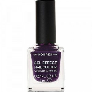 Korres Gel Effect Nail Color Nail Polish Νο 75 Violet Garden 11ml