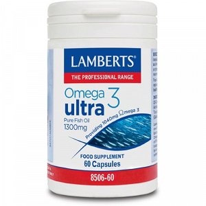 Lamberts Omega 3 Ultra, Pure Fish Oil 1300mg, 60Caps