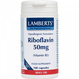 Lamberts Riboflavin (B-2) 50mg 100caps