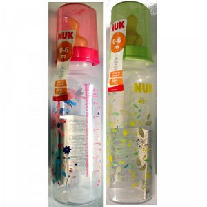 Nuk Bottles plastic (pp), Rubber Nipple M1 240ml 1pcs