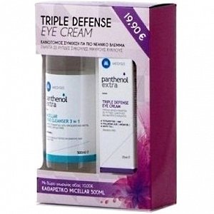 Panthenol Extra Promo: Triple Defense Eye Cream 25ml + Micellar True Cleanser 3in1 500ml