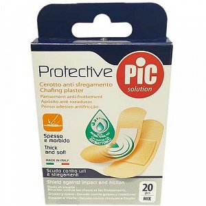 Pic Protective Antibacterial Plasters, 20Pcs