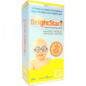 Quest Bright Start Vitamin D3 Drops + DHA, 20ml