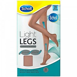 Scholl Light Legs Gradient Compression Tights 20Den Beige Large 1pair