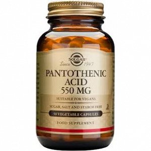 Solgar Pantothenic Acid 550mg 50V.Caps