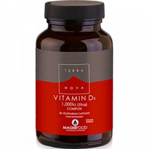 Terra Nova Vitamin D3 Complex 1000iu (25ug), 50V.Caps