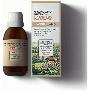 Vican Wise Land Natural herb syrup for energy and toning, 120ml