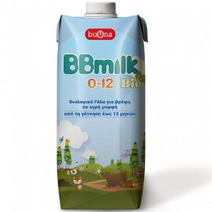 Buona BBmilk 0-12 Bio - Organic Liquid Milk for Infants, 500ml