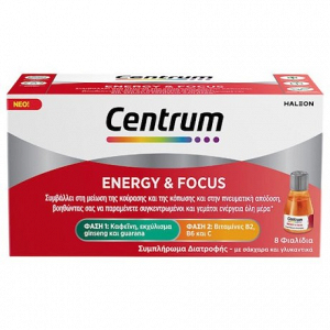 Centrum Energy & Focus Food Supplement for All-Day Energy – 8 Vials