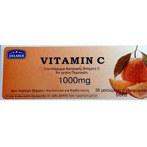 Delmer Vitamin C 1000mg 28 Chewable Tablets