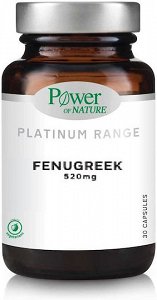 Power Of Nature Platinum Range Fenugreek 520mg – 30 Capsules