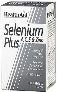 Health Aid Selenium Plus (Vitamins A, C, E & Zinc) 60Tabs