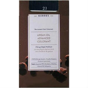Korres Argan Oil 2.1 Permanent Colorant Black Blue 50ml