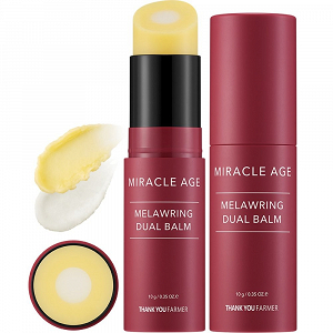 Thank You Farmer Miracle Age Melawring Dual Balm, Anti-Wrinkle & Hyperpigmentation Care 10g
