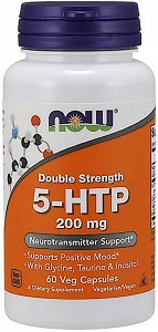 Now Double Strength 5-HTP 200mg, 60V.Caps