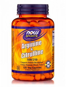 Now Arginine & Citrulline 500 mg / 250 mg, 120caps