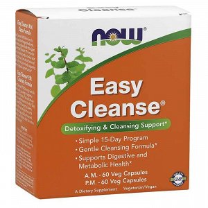Nowfoods Easy Cleanse - A.M. 60Vcaps - P.M. 60VCAPS Digestive cleansing program
