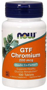 Nowfoods GTF CHROMIUM 200mcg 250tabs Stabilization of blood glucose