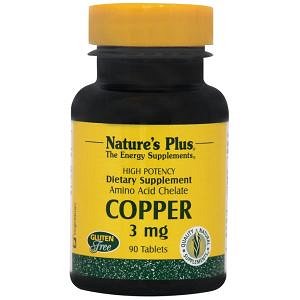 Nature''s Plus Copper 3mg 90Tabs