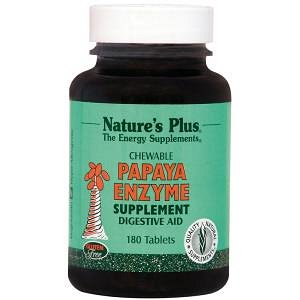 Nature''s Plus Papaya Enzyme 180Tabs