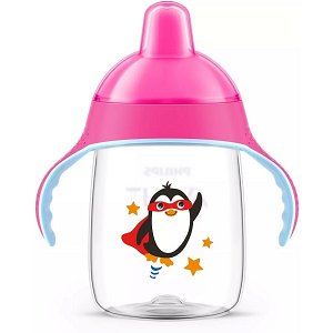Avent Scf755/07 Pink Cup with Spout & Handles 340ml