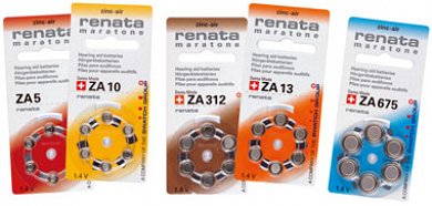 Hearing Aid Batteries Renata ZA312