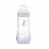 Mam Easy Start Anti-Colic Baby Bottle 320ml Purple Ziraffe Design