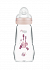 Mam Glass Bottle Feel Good with Silicone Nipple for 2+ Months Pink Cat-Flowers 260ml