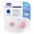 Chicco Comfort Silicone Pacifier 0-6 months pink-grey, 2 pcs