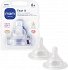 Mam Care Silicone Teats Very Fast Flow with X Cut 6+ Months 2pcs