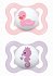 Mam Orthodontic Silicone Pacifiers Air 2–6 Months – Pink/Purple Duck & Seahorse Design 2 items