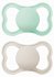 Mam Orthodontic Silicone Pacifiers Supreme 6-16 Months –  Green & Beige (2 pcs)